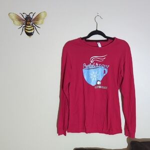 Red Long Sleeve Graphic Tee